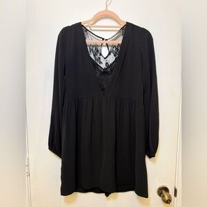 Zara Black Lace Detail Jumpsuit